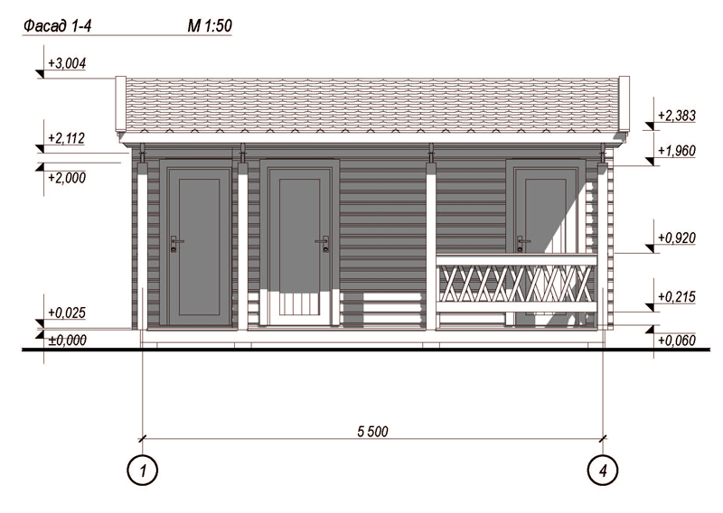 Бытовки с террасой чертеж