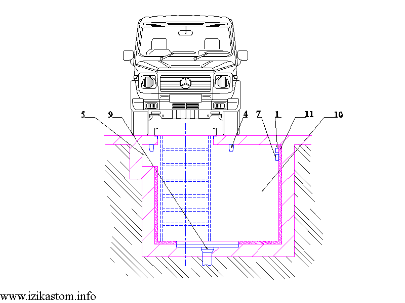 Смотровая яма на чертеже