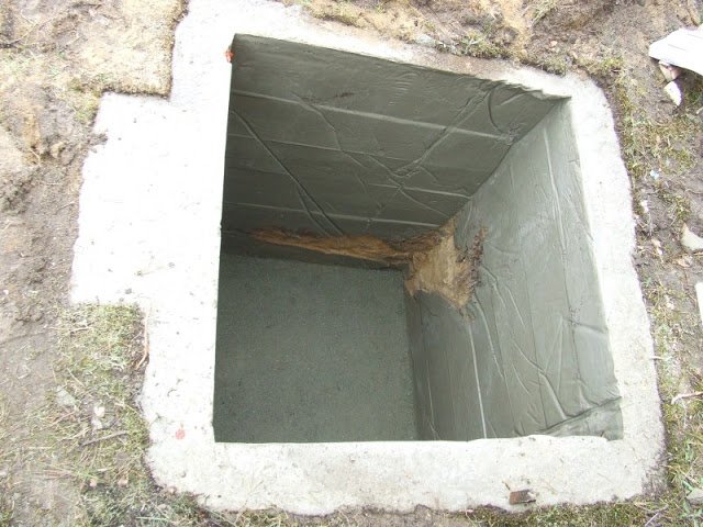 выгребная яма для туалета Из бетонна