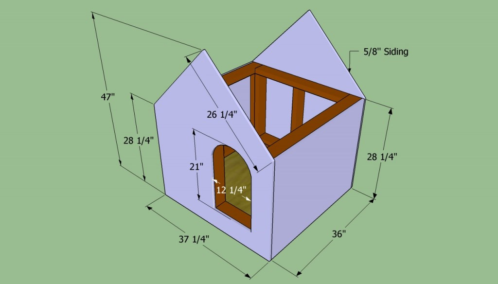 Будка для крупной собаки схема - 96 фото