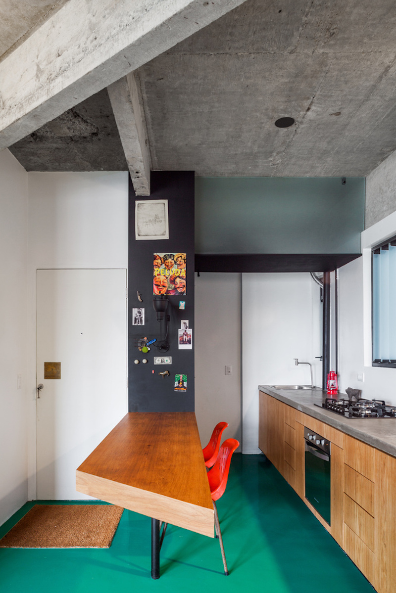 Everything in the apartment is designed to be space-efficient and to maximize the functionality