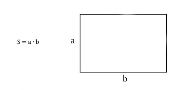 Как найти площадь прямоугольника, зная две соседние стороны