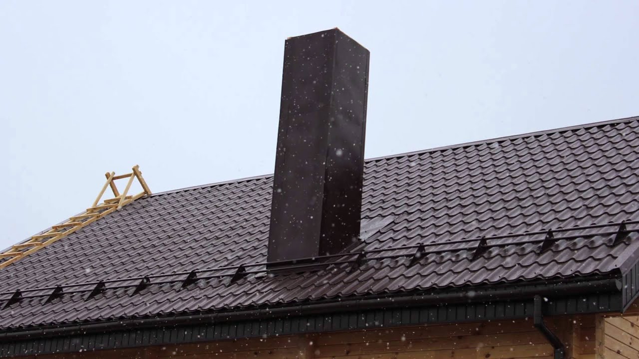 короб на крыше из профнастила
