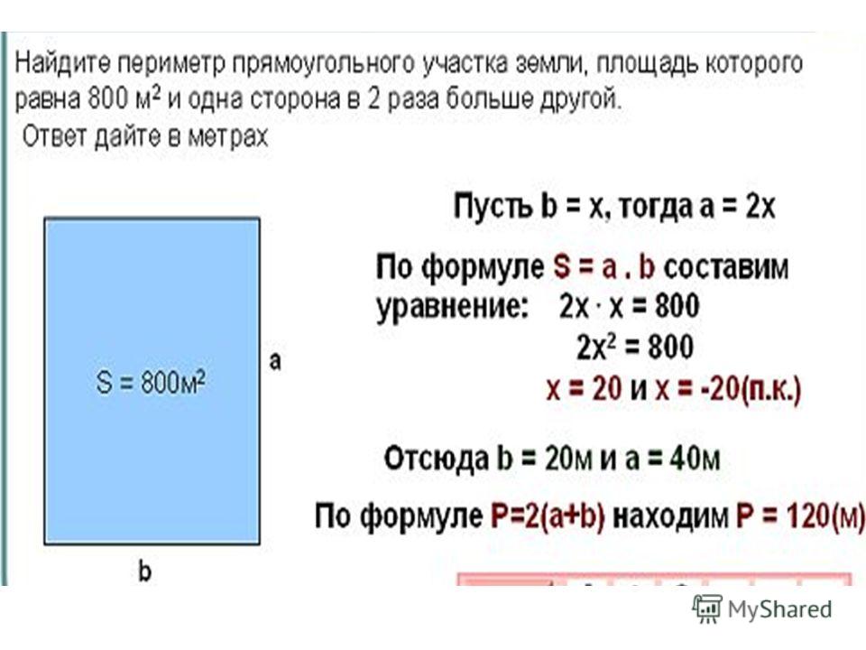 На рисунке изображен план земельного участка площадь которого равна 800 м2 чему равна площадь