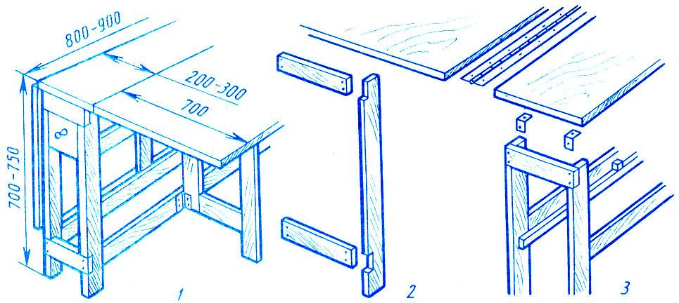 Стол кухонный своими руками из дерева чертежи