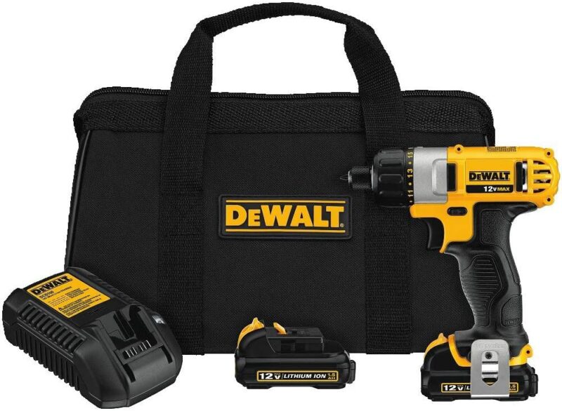 DEWALT-DCF610S2-12-Volt-Max-¼-Inch-Screwdriver-Kit