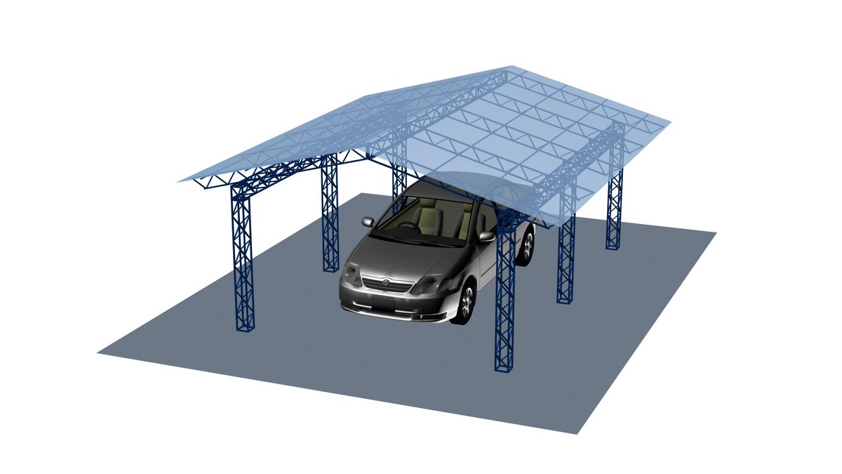 Проект навеса для машины