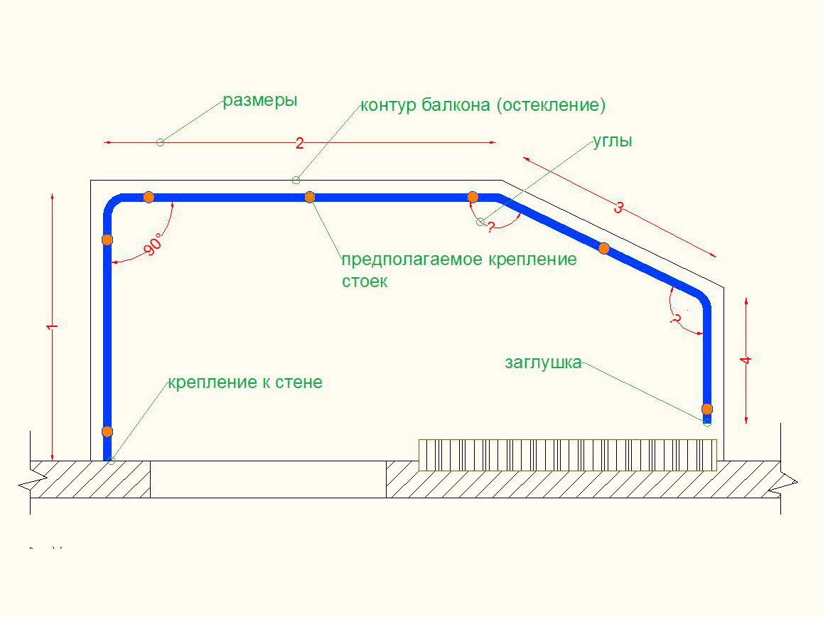 Высота балкона. Замер балкона чертеж. Размеры балкона. План балкона в панельном доме. Чертеж балкона с размерами.
