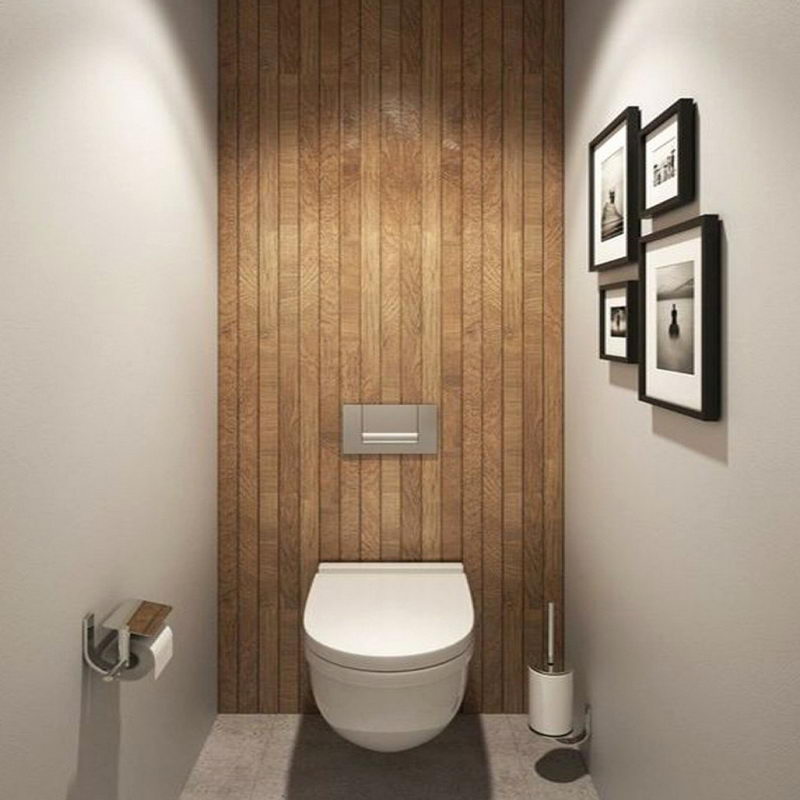 Туалет стены из ламината фото в интерьере