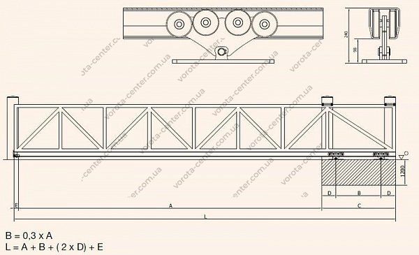 Противовес для откатных ворот чертеж