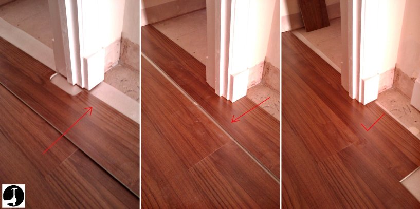 How to lay laminate in a doorway