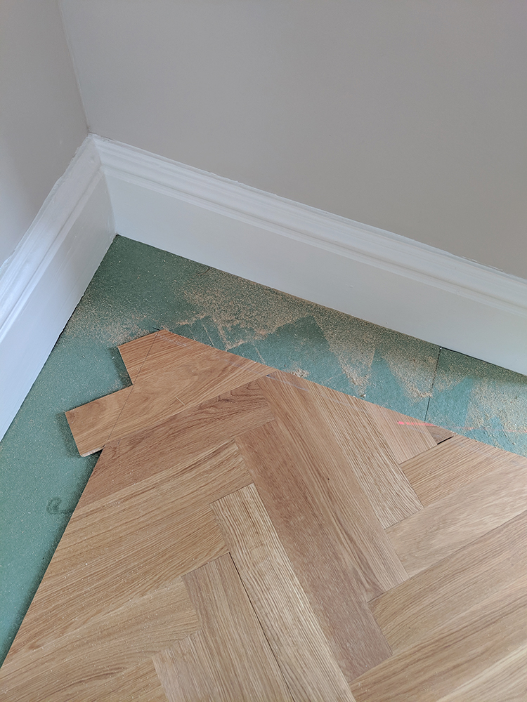 creating a border on parquet flooring