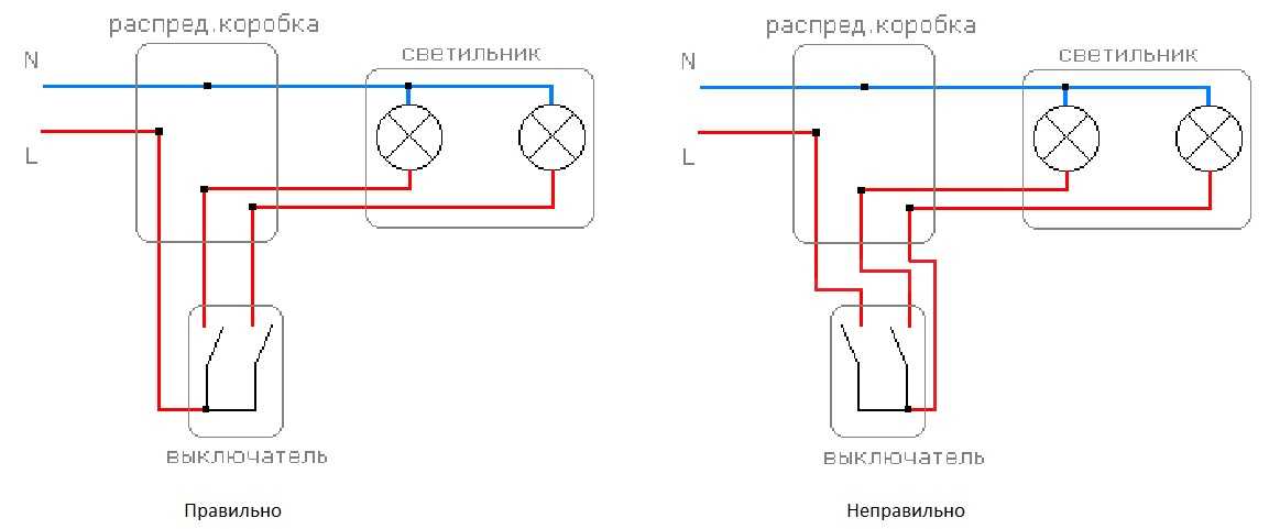 Схема двойного выключателя