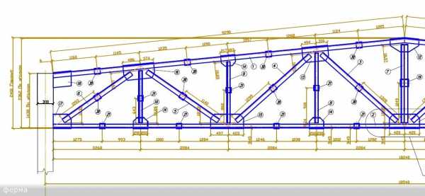 Стропильная сварная ферма чертеж