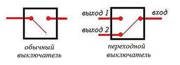 Переключатель одинарный схема подключения