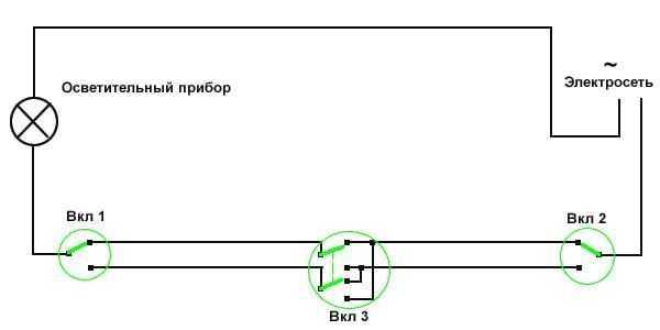 Переключатель одинарный схема подключения