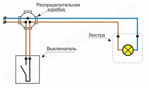 Схема подключения двух светильников к двойному выключателю