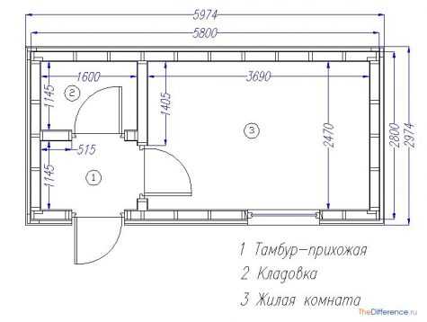 Интерьер бытовки 6х3 своими руками