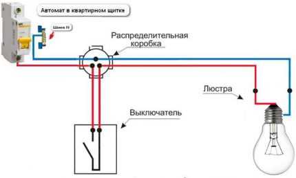 Общий выключатель света в квартире схема