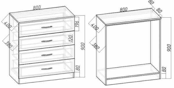Комод своими руками из лдсп чертежи и размеры