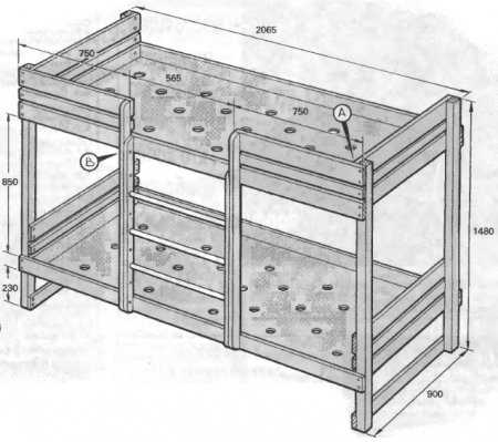 Детская 2х ярусная кровать своими руками чертежи