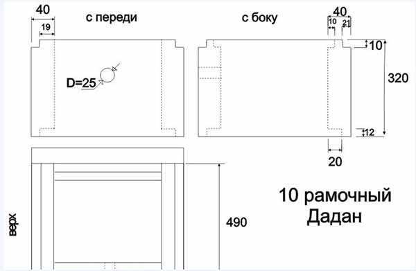 Рамка для улья дадан размеры и чертежи