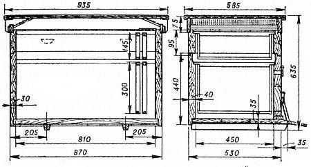 Владимирский улей лежак на 32 рамки чертежи