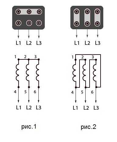 Схема подключения асинхронного двигателя 380в звезда треугольник