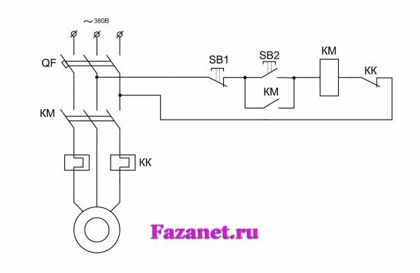 Схема включения асинхронного двигателя
