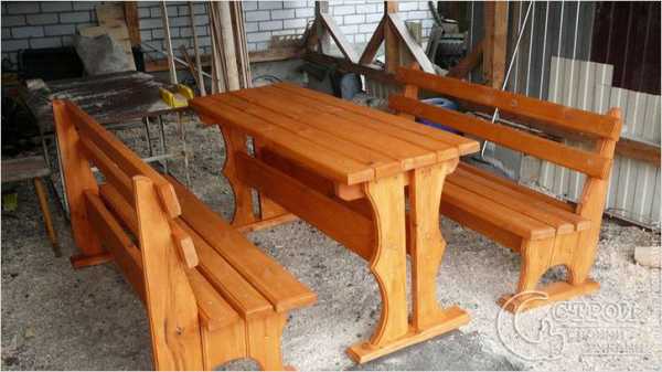 Деревянный стол для улицы своими руками