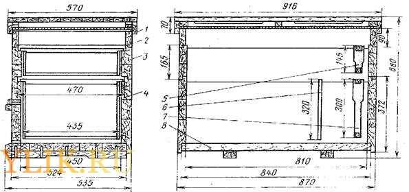 Чертежи улья лежака